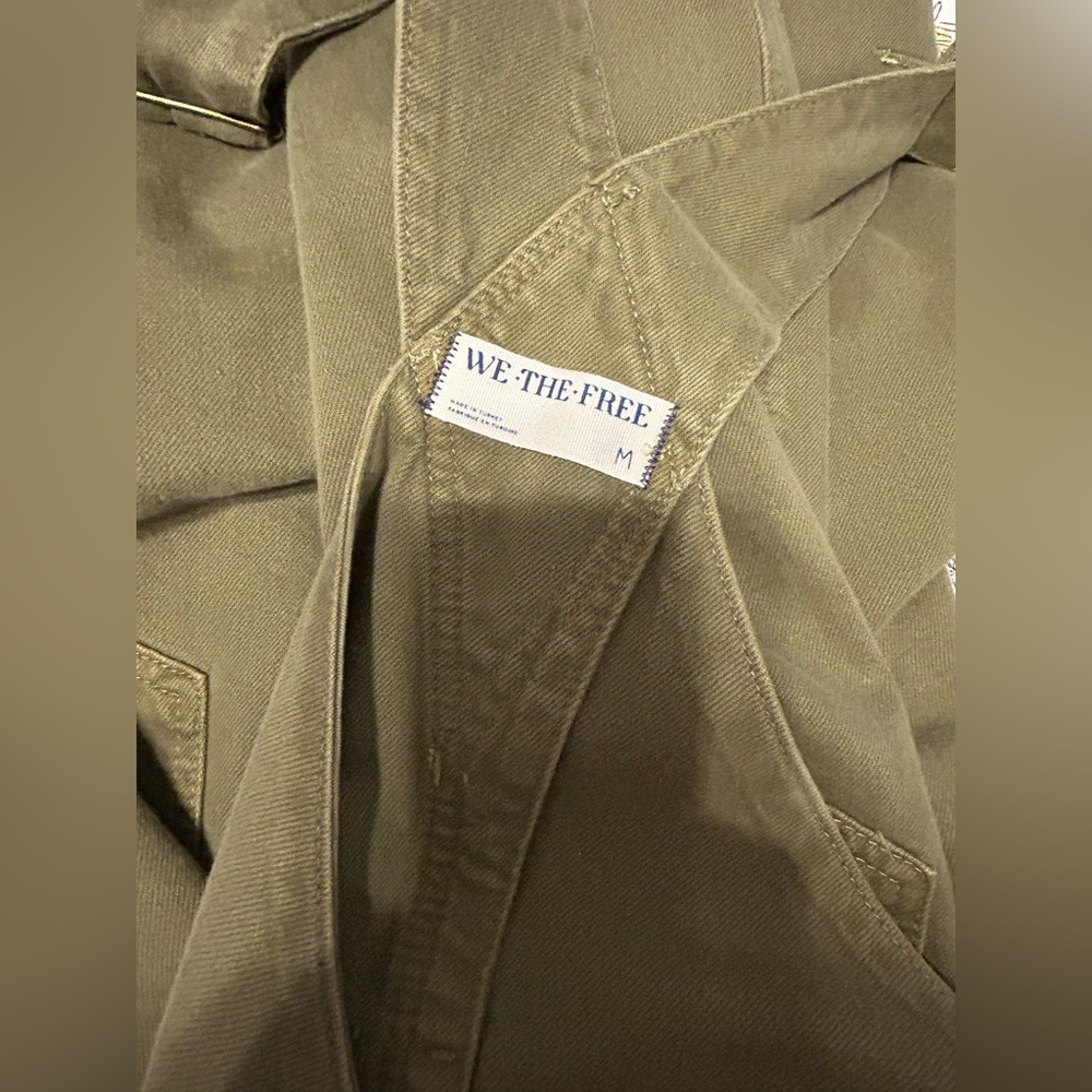 Free people we the free barrel overalls size medium in olive green